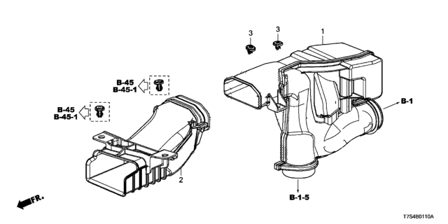 2016 Honda HR-V Tube Assembly, Air Int Diagram for 17253-51B-H00