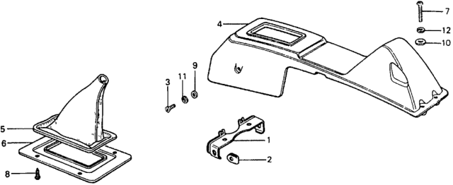 1979 Honda Civic 3 Door ** KA 5MT Center Console Diagram