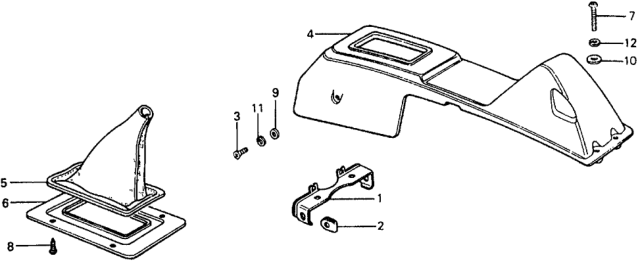 1978 Honda Civic Center Console Diagram