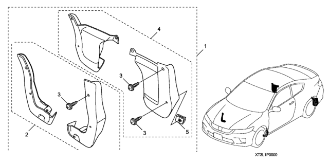 2013 Honda Accord Splash Guard Diagram