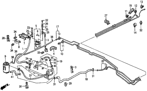 1987 Honda Prelude Stay, Feed Hose Joint Diagram for 16730-SF0-930