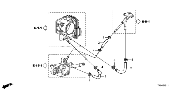 2011 Honda Accord Water Hose (V6) Diagram