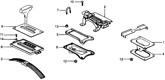 1979 Honda Civic 3 Door ** (1200) ** HMT HMT Control Cable Guide Diagram