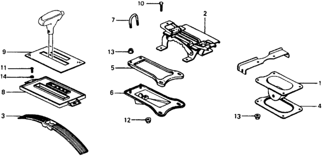 1978 Honda Civic HMT Control Cable Guide Diagram