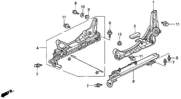 1997 Honda Del Sol Bolt-Washer (8X16) Diagram for 90128-SR3-003