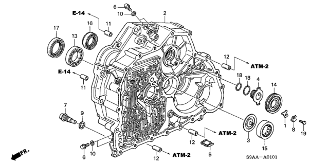 2006 Honda CR-V Torque Converter Case Diagram