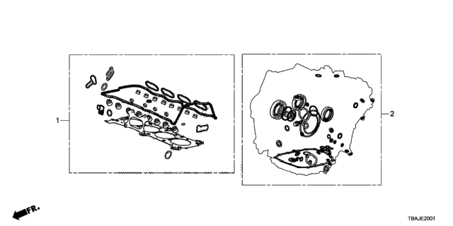 2019 Honda Civic Gasket Kit, Cylinder H Diagram for 06110-5BA-A00