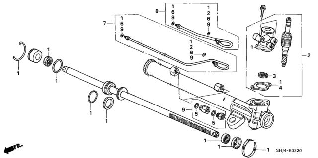 2005 Honda Odyssey Tube Assy., L. Feed Diagram for 53671-SHJ-A51