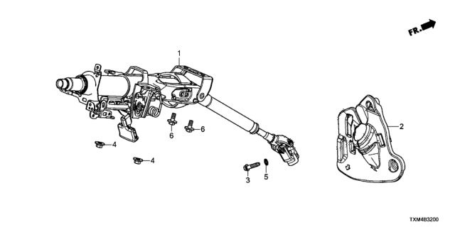 2020 Honda Insight COVER, STRG JOINT Diagram for 53320-TXM-A00