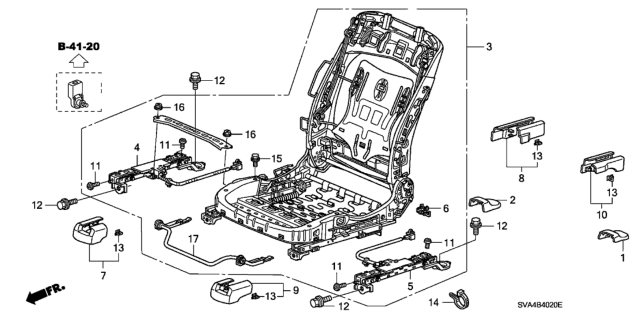 2007 Honda Civic Sensor Assy., Weight (Outer) Diagram for 81167-SVA-A01
