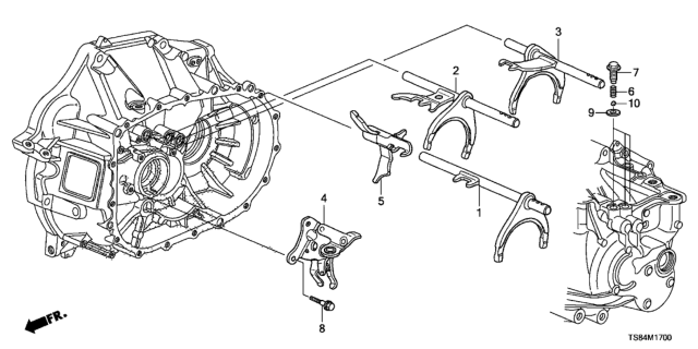 2013 Honda Civic MT Shift Fork (2.4L) Diagram