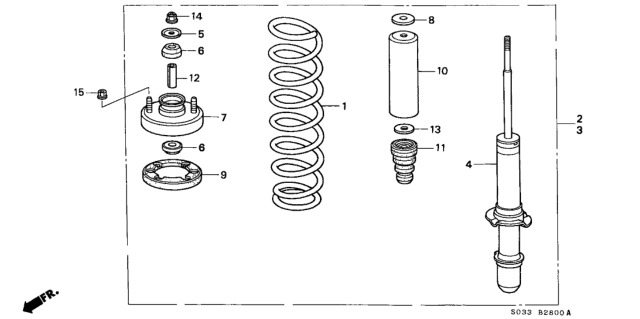 1999 Honda Civic Front Shock Absorber Diagram