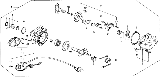 1989 Honda Prelude Control Assy., Vacuum Diagram for 30117-PK1-671