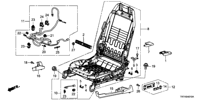 2019 Honda Clarity Fuel Cell Msc Switch Unit (Graphite Black) Diagram for 81650-TRT-A01ZA