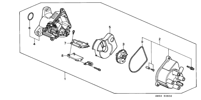 1992 Honda Accord Distributor (TEC) Diagram
