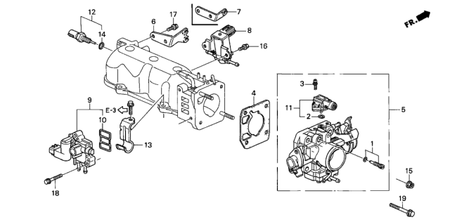 1999 Honda Accord Stay, Throttle Wire Diagram for 16411-PAA-000