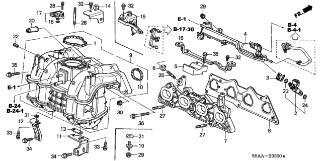 2004 Honda Civic Nut, Special (8MM) Diagram for 90201-PLC-003