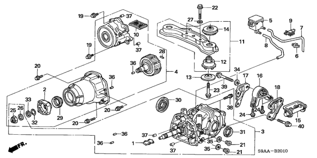 2006 Honda CR-V Rear Differential Diagram