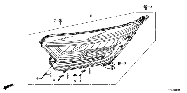 2020 Honda CR-V Hybrid 5 Door LX (HYBRID) KA CVT Headlight Diagram