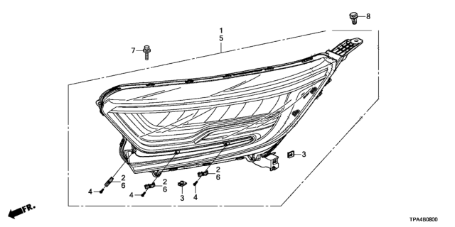 2020 Honda CR-V Hybrid Headlight Diagram