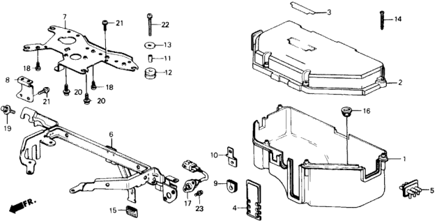 1989 Honda Prelude Control Box Cover Diagram
