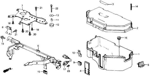 1988 Honda Prelude Cover (Lower) Diagram for 36019-PK1-661