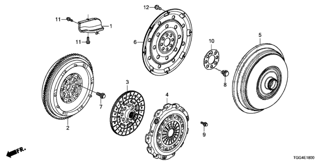 2018 Honda Civic Clutch - Torque Converter Diagram