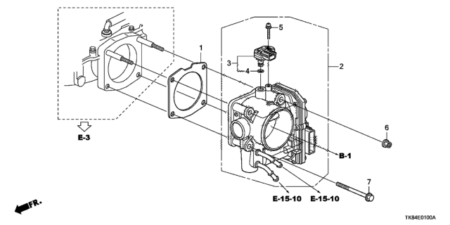 2013 Honda Odyssey Throttle Body, Electronic Control (Gmc1E) Diagram for 16400-RN0-A01
