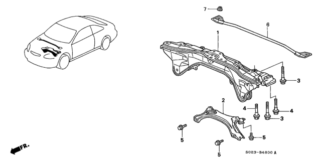 1998 Honda Civic Rear Beam Diagram