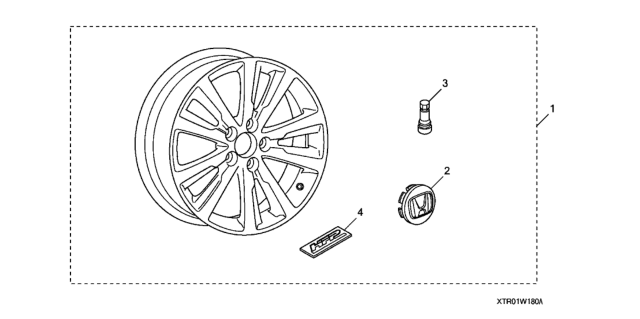 2015 Honda Civic Alloy Wheel (18") Diagram