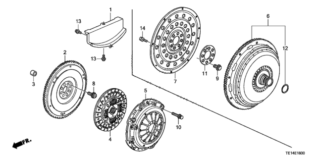 2012 Honda Accord Clutch - Torque Converter (L4) Diagram