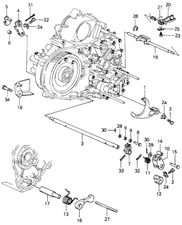 1982 Honda Civic Pin, Control Diagram for 24414-PA9-010