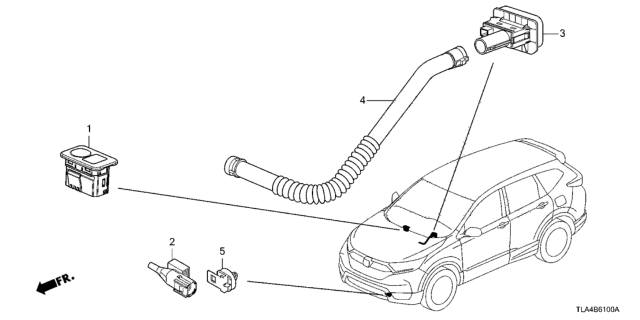 2017 Honda CR-V Hose, Aspirator Diagram for 80541-TLA-A01