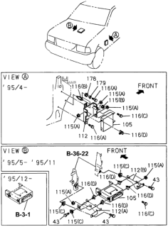 1995 Honda Passport Collar, Mounting Rubber Diagram for 8-94368-549-1