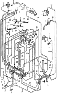 1984 Honda Accord 4 Door LX KH 4AT Fuel Tubing Diagram 1