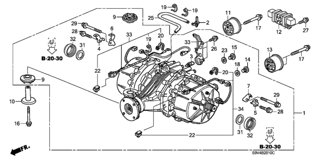 2003 Honda Pilot Rear Differential Diagram