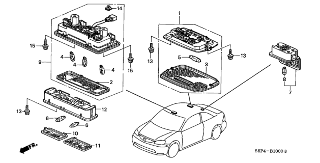 2004 Honda Civic Interior Light Diagram