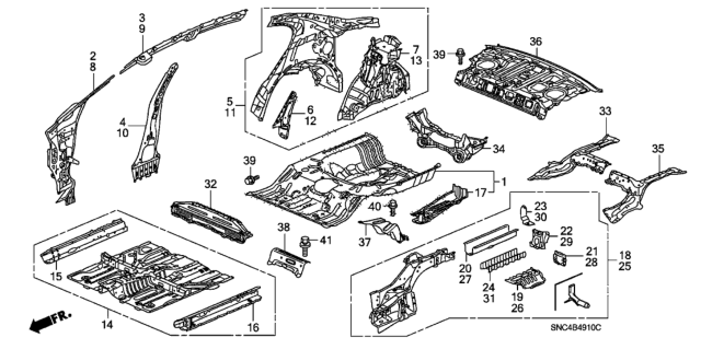 2007 Honda Civic Panel Set, R. RR. Diagram for 64300-SNC-326ZZ