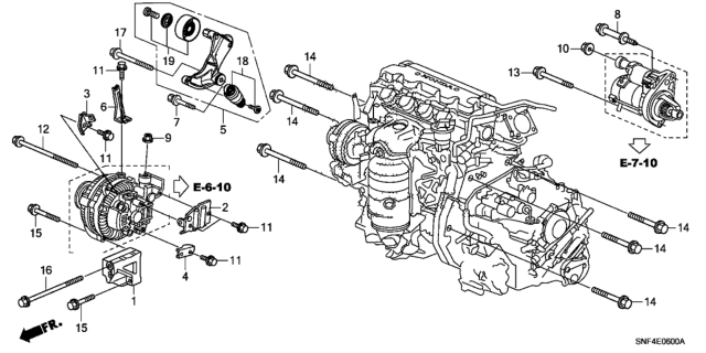 2011 Honda Civic Alternator Bracket Diagram