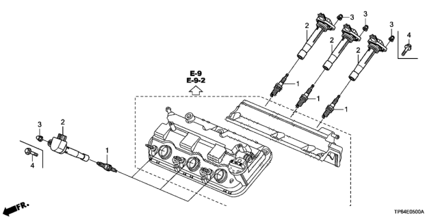 2011 Honda Crosstour Plug Hole Coil - Plug (V6) Diagram