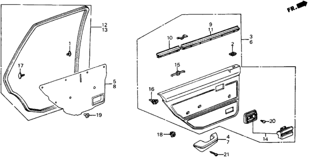 1986 Honda Civic Ashtray Assembly, Rear (Silky Beige) Diagram for 88320-SB6-003ZN