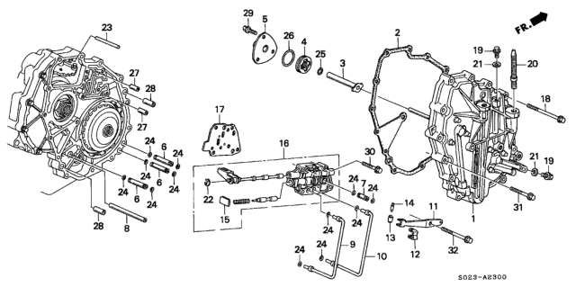 2000 Honda Civic Bolt, Flange (8X60) Diagram for 90003-P4V-000