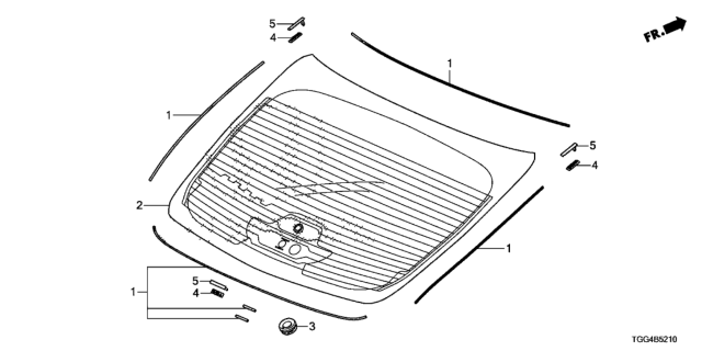 2018 Honda Civic Rear Windshield Diagram