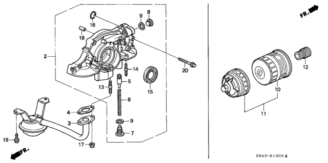 1994 Honda Civic Oil Pump - Oil Strainer Diagram