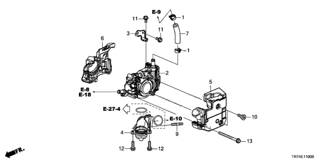 2017 Honda Clarity Fuel Cell 4 Door D (CLARITY FCV) KA 1AT Cathode Outlet Valve Diagram