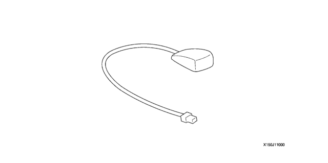 2014 Honda Civic 4 Door HF (HCM ENGINE) KA CVT XM Radio Antenna Diagram