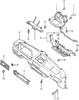 1979 Honda Accord Pad, Instrument Panel Safety *B16L* (PORT BLUE) Diagram for 66870-671-672ZB