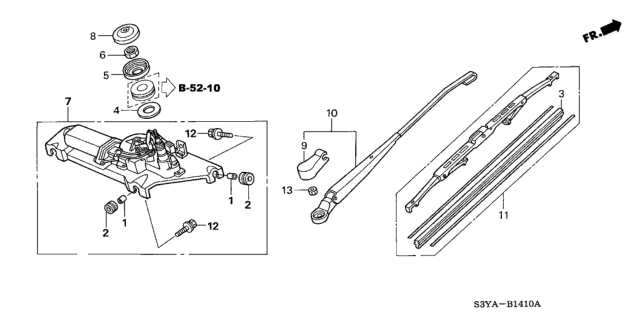 2004 Honda Insight Rear Wiper Diagram