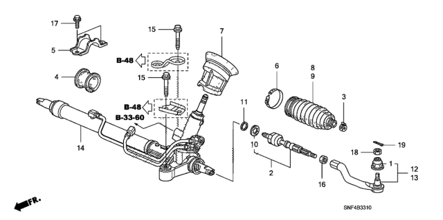 2011 Honda Civic P.S. Gear Box (HPS) Diagram