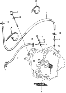 1981 Honda Prelude 2 Door ** KA HMT HMT Oil Cooler Hose - Oil Strainer Diagram